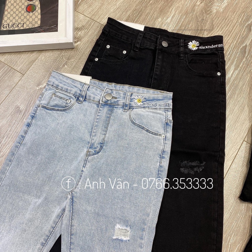 BÁN SỈ QUẦN BÒ THÊU HOA CẠP