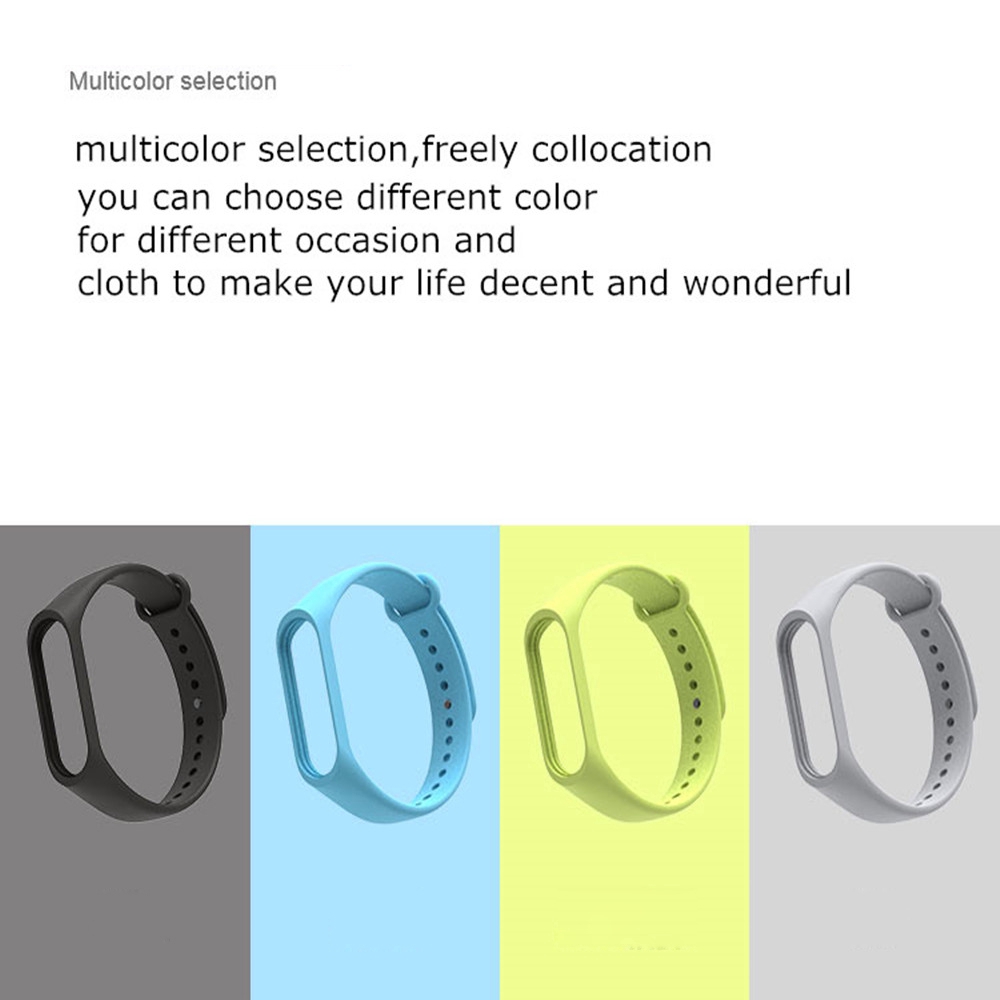 Dây đeo đồng hồ silicone thay thế cho xiaomi mi band 3 &amp; 4