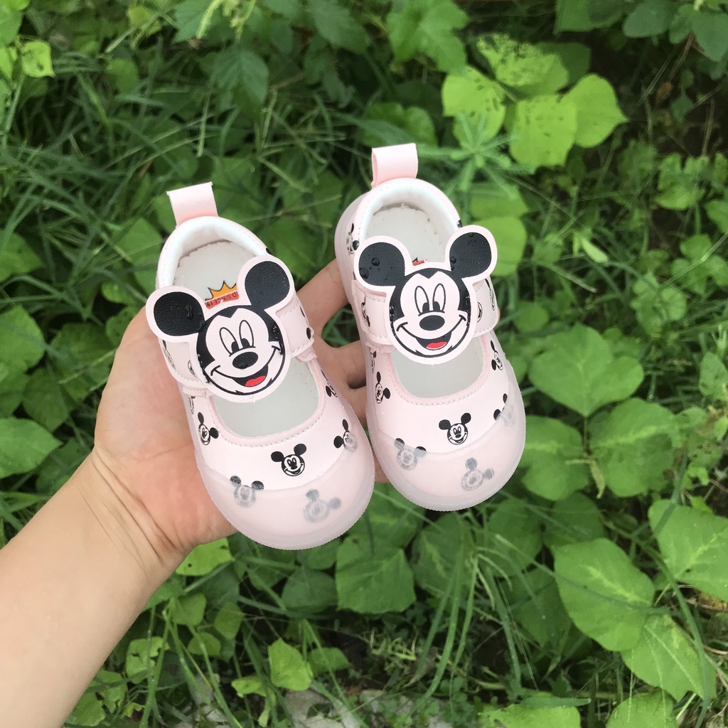 Giầy búp bê Quảng Châu cao cấp hình chuột Mickey cho bé gái mã mới 902-9902