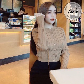 ÁO KHOÁC LEN MỎNG DÁNG CROPTOP