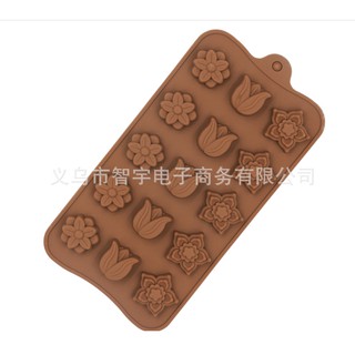 Khuôn silicon làm rau câu làm bánh socola mẫu 12 hoa đẹp