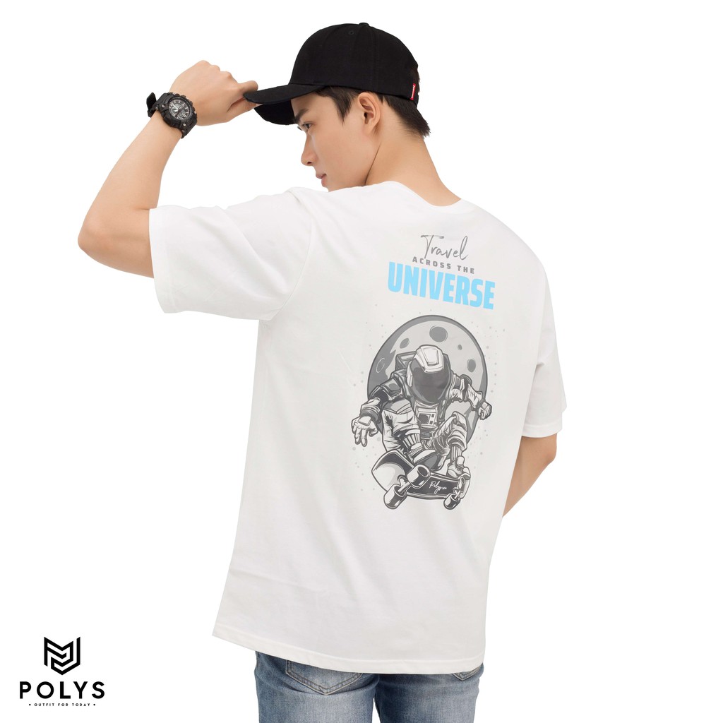 Áo Thun Tay Ngắn In Hình UNIVERSE  - POLYS | Thun Cotton, Dày Dặn, Thoáng Mát, Thấm Hút, Không Phai Màu Bong Tróc