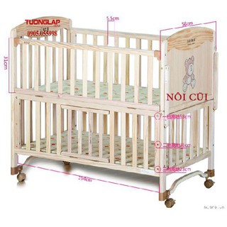 NÔI CŨI GỖ, GIƯỜNG CŨI CHO BÉ [ Kho sỉ ]