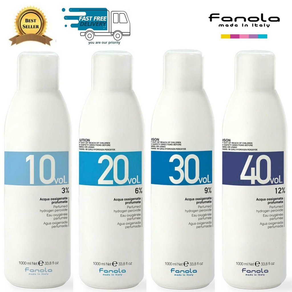 Dung dịch Oxy trợ nhuộm Fanola Peroxide 3%, 6%, 9%, 12% 1000ml