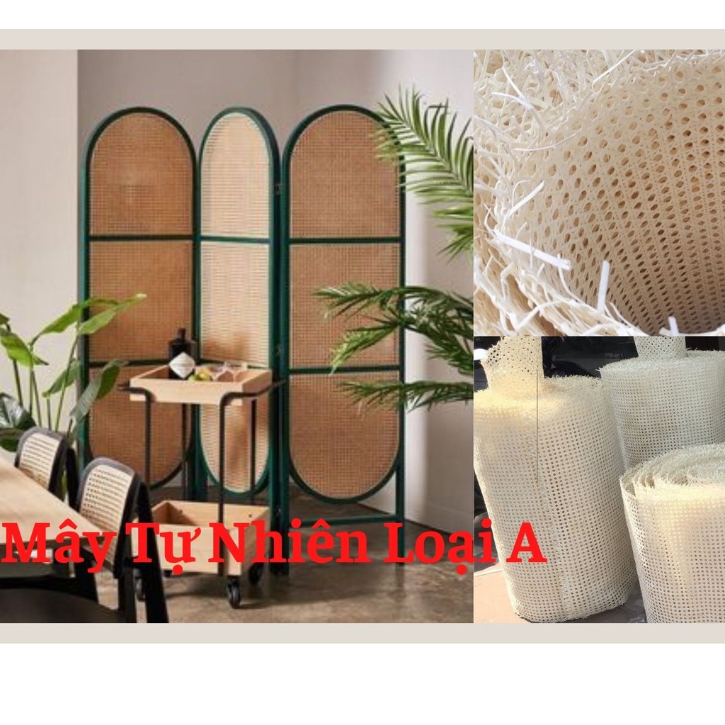 Lưới Mây Mắt Cáo Tự Nhiên, Mây Loại 1 Trắng Bóng, Khổ 600, Khổ 450