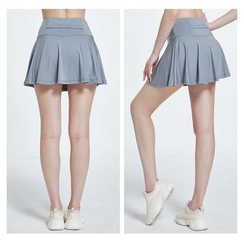 Chân Váy Xếp Li Lưng Cao Có Túi Dành Cho Nữ Tập Luyện Thể Thao Tennis