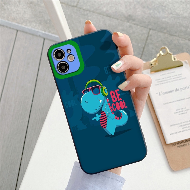 Ốp iphone hot trend khủng long vuông cạnh ốp lưng iphone 6/6splus/7plus/8/8plus/xr/xs/12/13/pro/max/plus/promax tr238