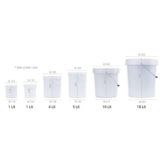 Vỏ thùng sơn trắng 18L