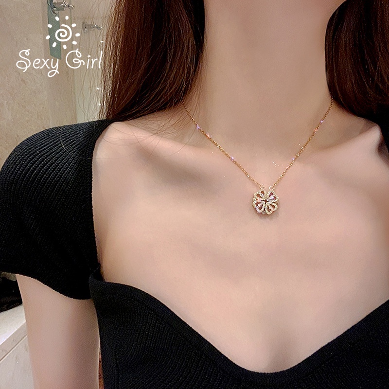 Vòng cổ Mặt Cỏ Bốn Lá Thời Trang Cho Nữ Sexy Girl Jewelry
