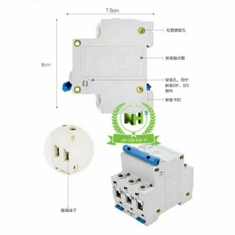 Aptomat JOESO At 3Pha Attomat 3TEP hộ gia đình DZ47-63 ( 16A, 32A, 63A )
