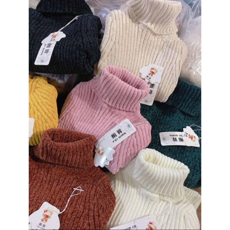 Áo len cổ lọ len tuyết bé trai bé gái