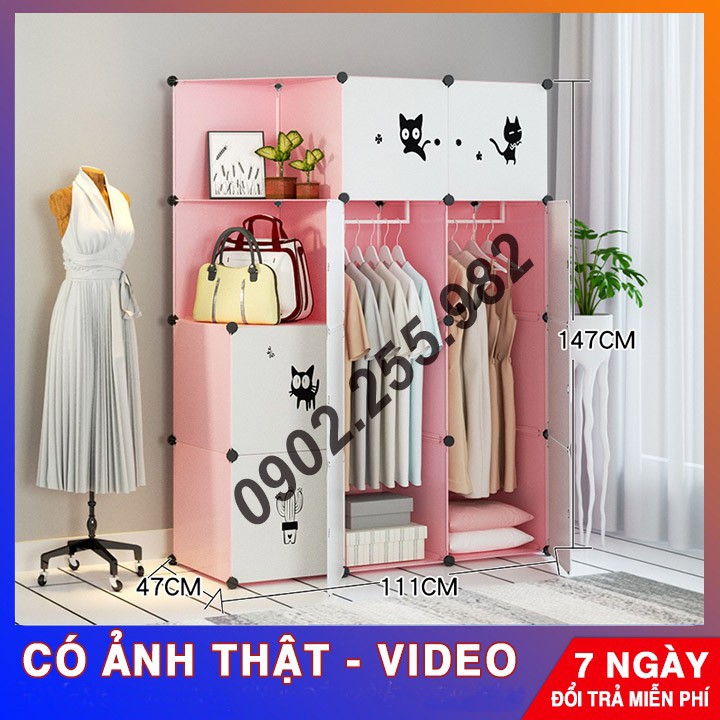 [THANH LÝ ] - TỦ NHỰA LẮP GHÉP ĐA NĂNG THÔNG MINH 12 Ô (2 KỆ GÓC)  TẶNG KÈM MÓC CÀI SƯỜN 20K  SIZE TO