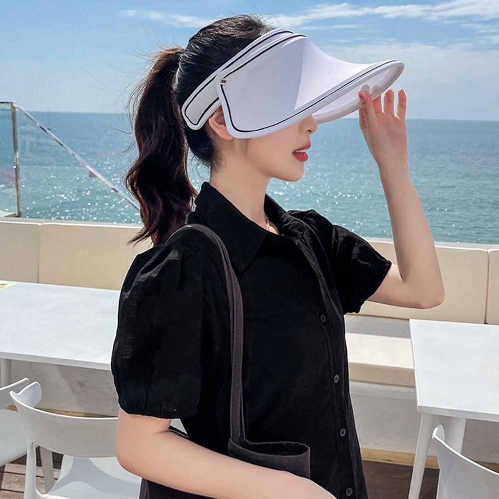 Nón Rộng Vành Hở Chóp Chống Tia UV In Họa Tiết Bươm Bướm Thời Trang Cho Nữ