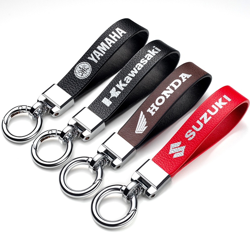 Móc Khóa Dây Da Sáng Tạo Cho Xe Mô Tô Honda Kawasaki Yamaha Suzuki Haojue