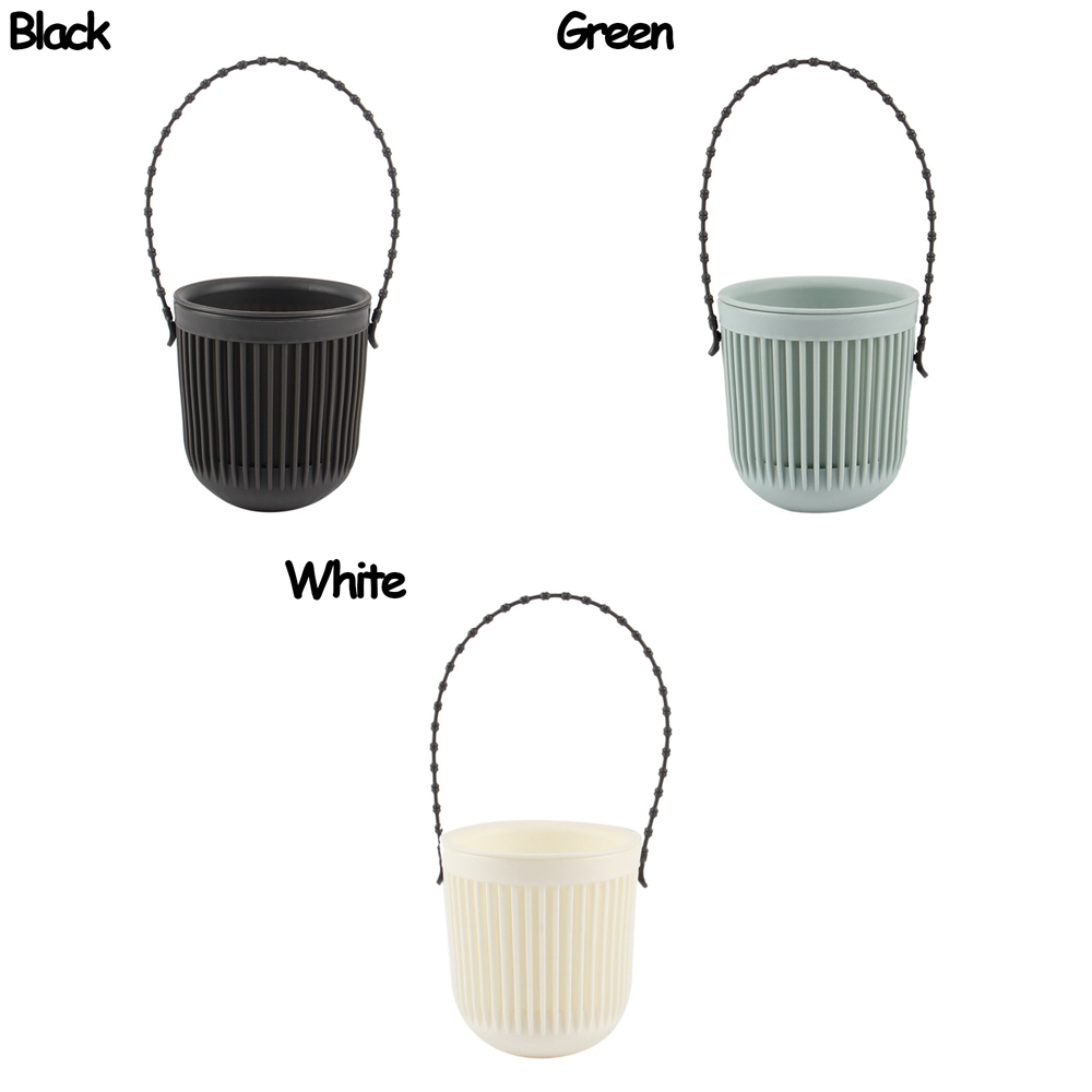 1 Chậu Hoa Bằng Nhựa Nhiều Màu Sắc Hai Lớp Trang Trí Nhà Cửa