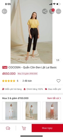 Quần cocosin trắng & đen