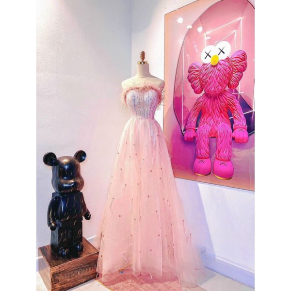 ✨ Đầm maxi đính lông✨ HÌNH THẬT
