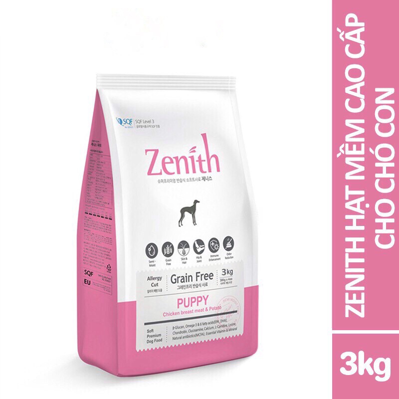 [3kg] Zenith Puppy Thức Ăn Hạt Mềm Cho Chó Con