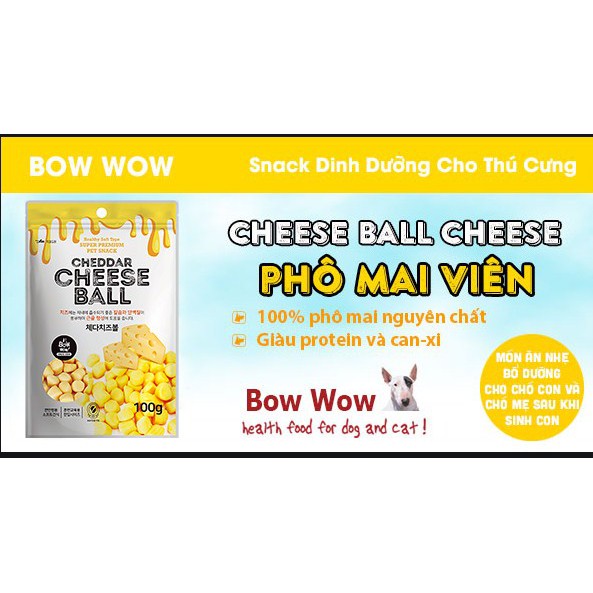 PHÔ MAI VIÊN DÀNH CHO CHÓ MÈO-Bowwow 100gr