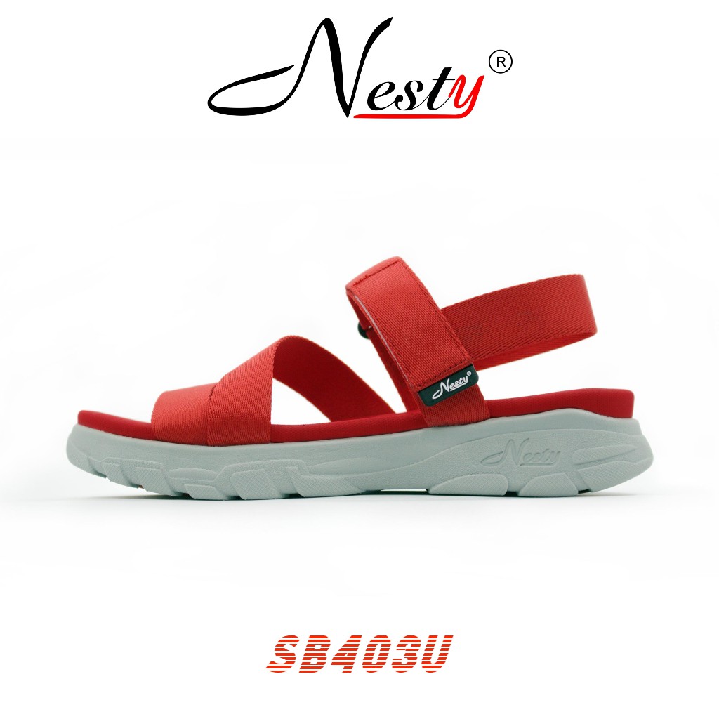 Màu Đỏ Nam Nữ Mới Nhất - Giày Sandal NESTY SB403U - Giày dép quai hậu ngang học sinh đi học xinh đẹp Xume Đà Nẵng