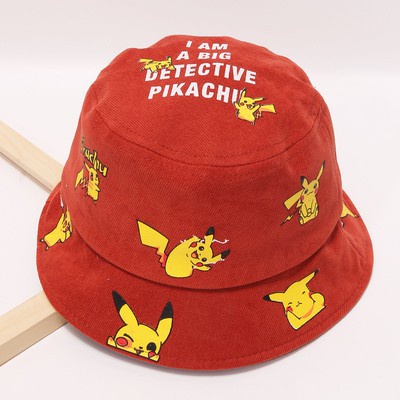 Nón Tai Bèo Vải Nhung In Họa Tiết Pikachu Dễ Thương Thời Trang Xuân Hè Cho Bé