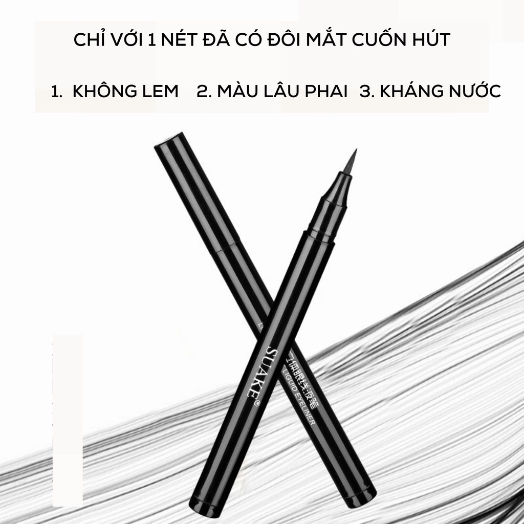 Bút Kẻ Mắt Nhanh Khô Chống Thấm Nước Lâu Trôi Không Nhòe Nội Địa Trung Suake BKM 122