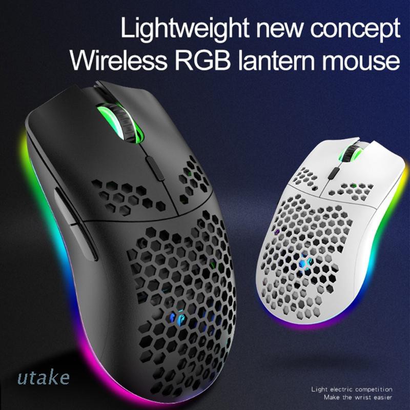 Chuột Quang Chơi Game Không Dây Utake Xh80 2.4ghz 4 Bánh 3200 Dpi Rgb