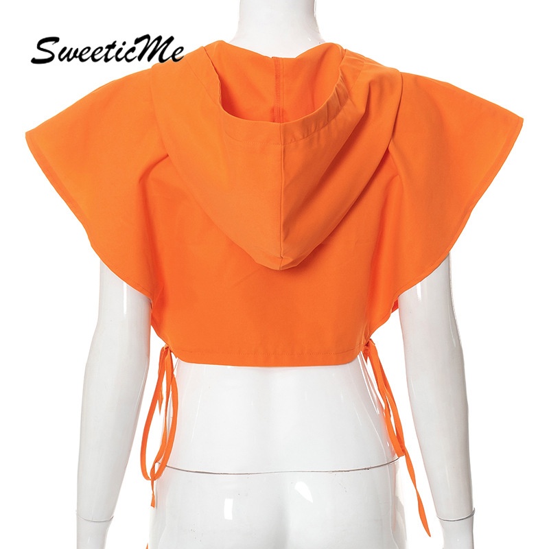 Áo Hoodie NgắN Tay MàU Trơn SweeticMe