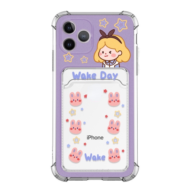 Ốp lưng iphone Ốp điện thoại dẻo có ngăn đựng thẻ chống rơi cho Iphone 6/6plus/6S/6S plus/6/7/7plus/8/8 Plus/X/XS/XS Max/11/12/12pro/12promax/12mini/13/PRO/MAX/13MINI Dinuo case