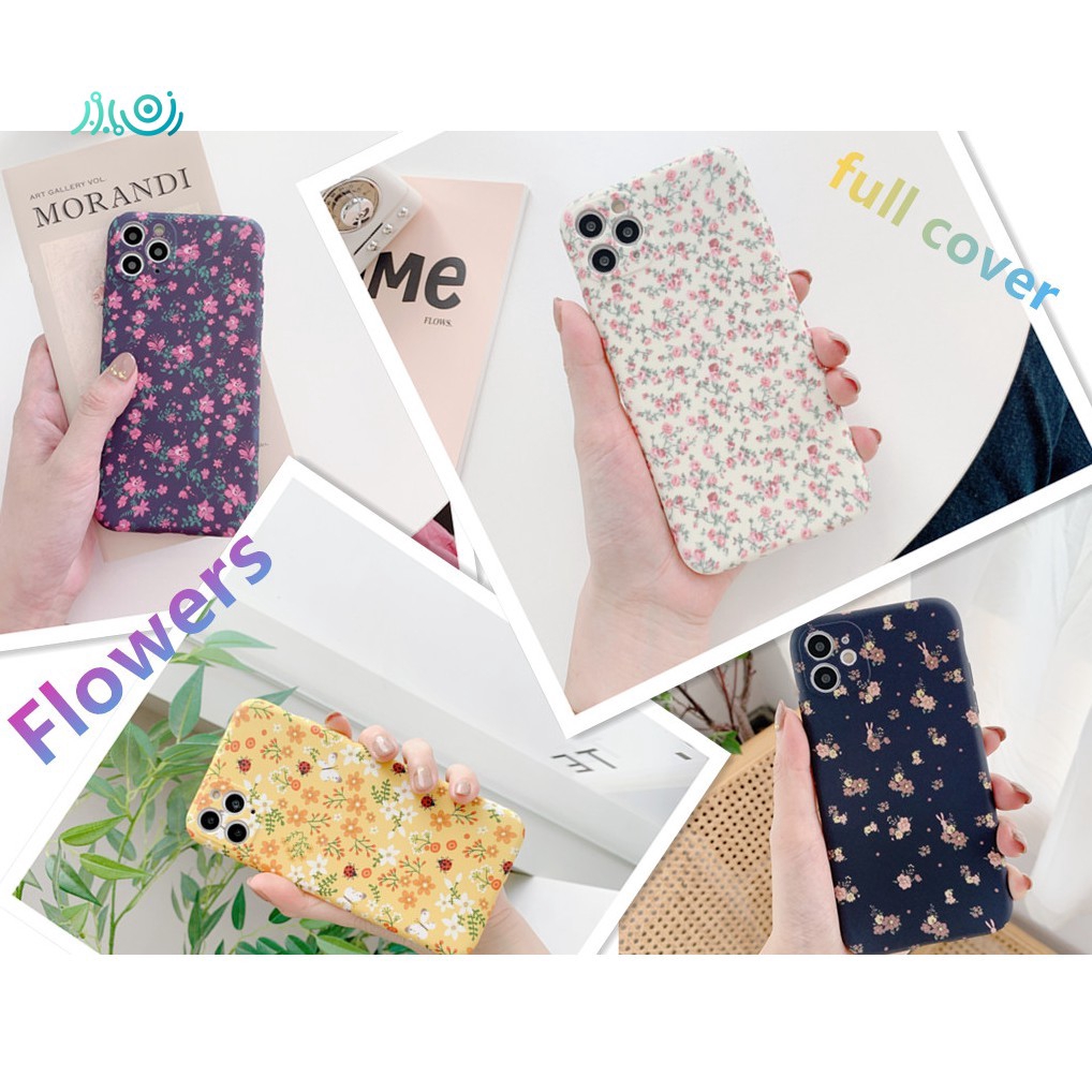 Ốp điện thoại TPU mềm họa tiết hoa lá cho iPhone SE 2 2020 11 Pro Max XR XS Max 7 8 P