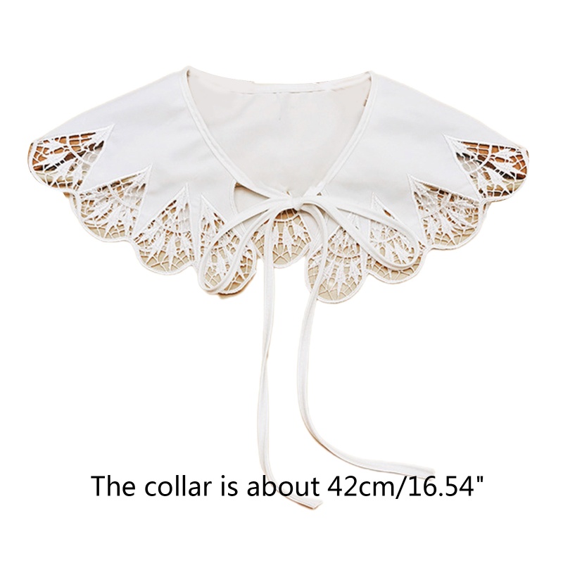 Cổ Áo Giả Quấn Vai Thêu Họa Tiết Có Thể Tháo Rời