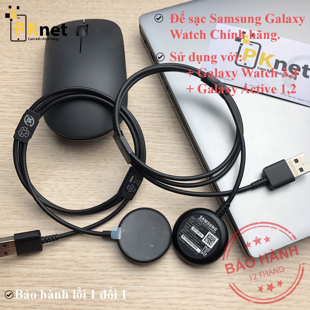 Đế sạc samsung galaxy watch 3/4, samsung active 1/2 Chính hãng [Bảo hành 12 tháng]