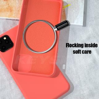 Liquid Silicone Casing iPhone 11 Pro Max【With Liquid Strap】Soft Candy Color TPU Cover Case