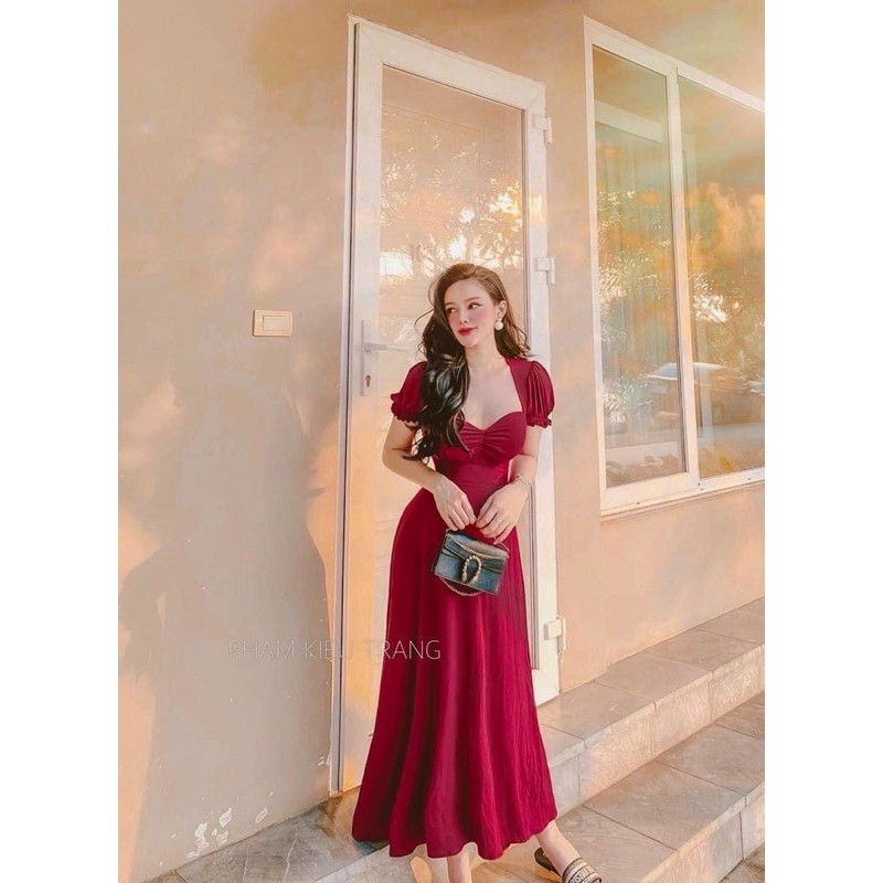 đầm dự tiệc sang chảnh bigsize 55kg-95kg❤️ tặng dây cột tóc 🥰🥰