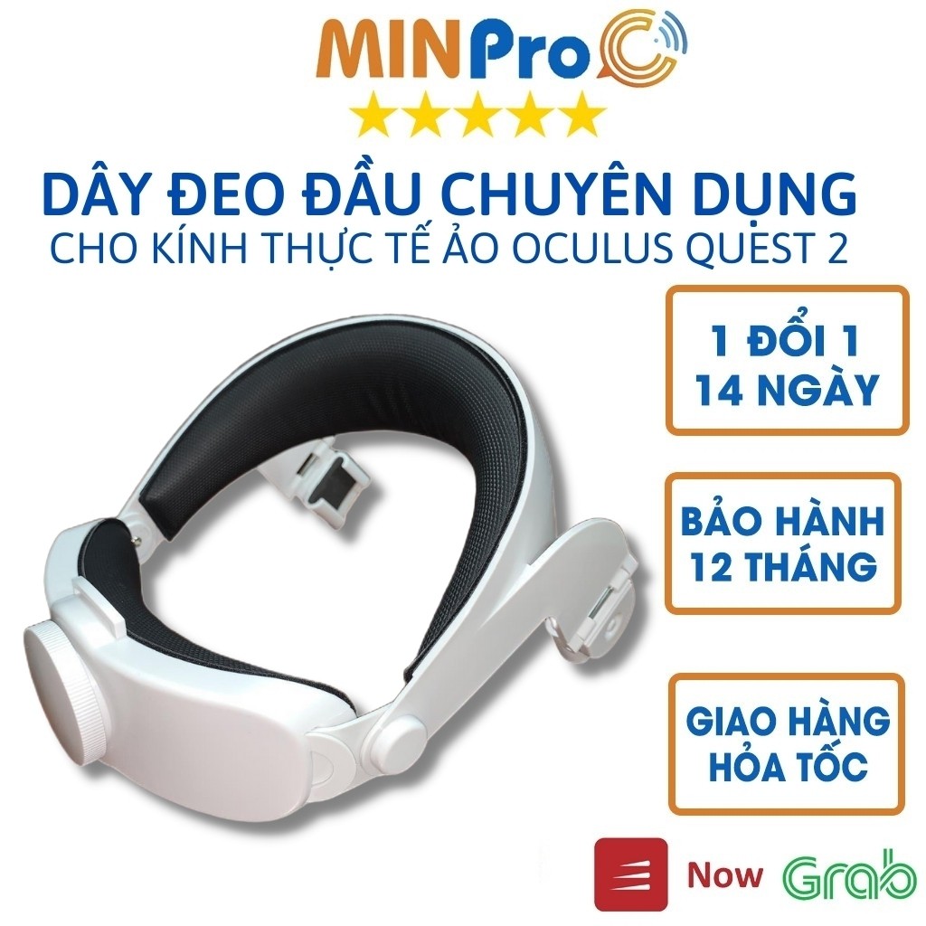 Dây đeo đầu trợ lực Oculus Quest 2 - Halo Strap, chống mỏi cổ khi dùng kính thực tế ảo - MINPRO