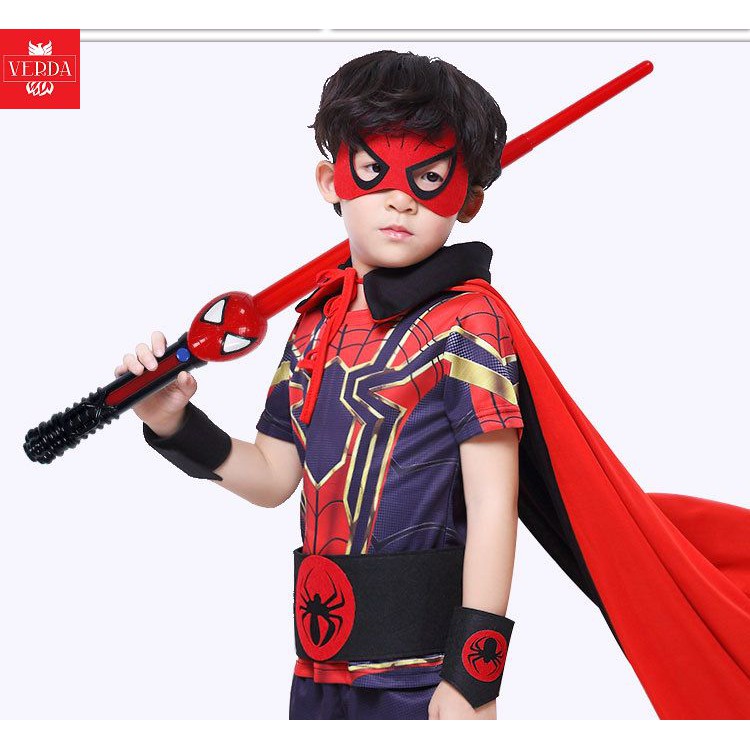 Kiếm siêu nhân cây gậy đèn đồ chơi ánh sáng âm thanh bé cosplay superman captain iron man spider man batman nhện trẻ em