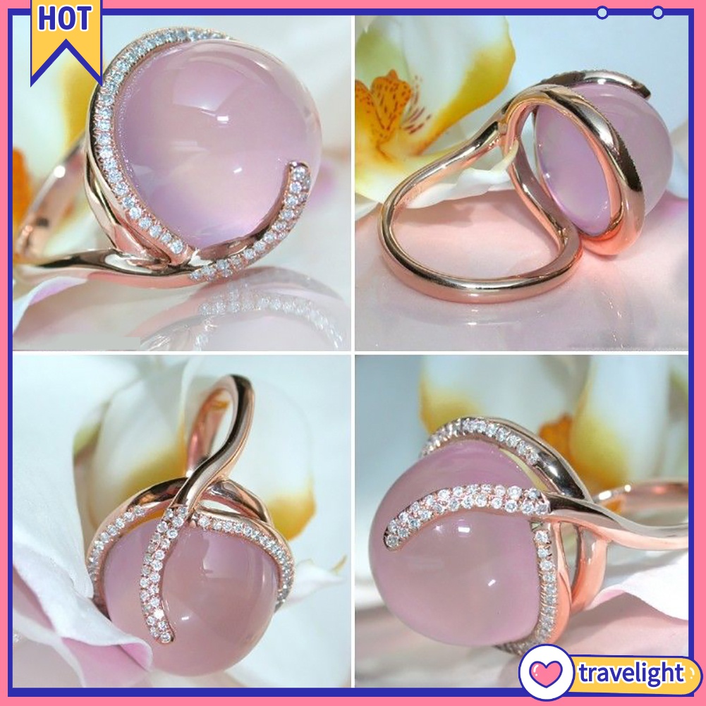 Nhẫn Đính Đá Mặt Trăng Giả K1