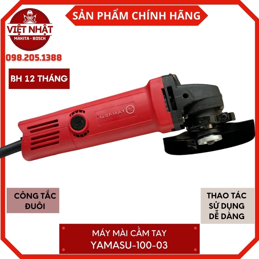 Máy cắt mài góc con chuột cầm tay YAMASU-100-03 - Hàng chính hãng bảo hành theo tiêu chuẩn sản xuất.