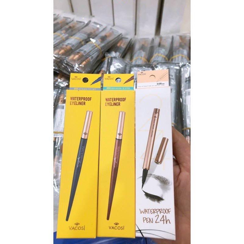 Bút Dạ Kẻ Mắt Nước Vacosi Waterproof Eyeliner Pen 5ml