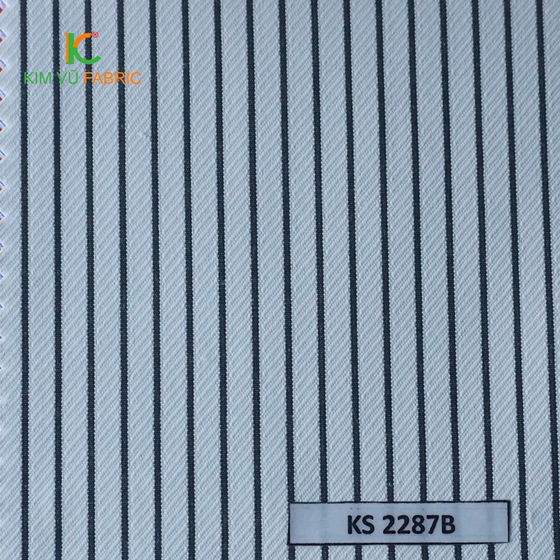 Vải kate Ý Kim Vũ nam nữ sọc tinh tế, thời trang