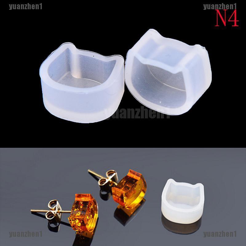 2 Khuôn Silicone Trong Suốt Làm Bông Tai DIY