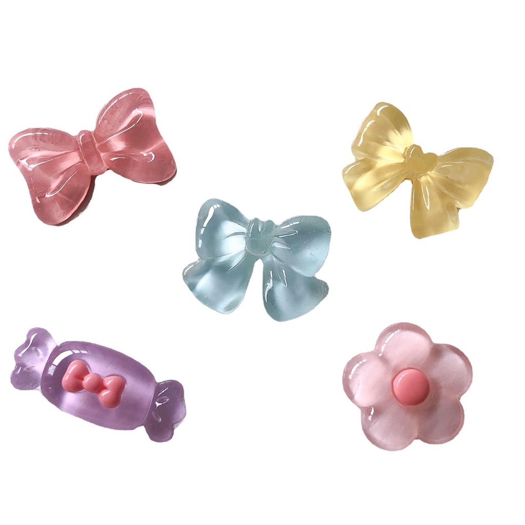 Set 10 Dây Cột Tóc Đính Đá Pha Lê Xinh Xắn Cho Nữ