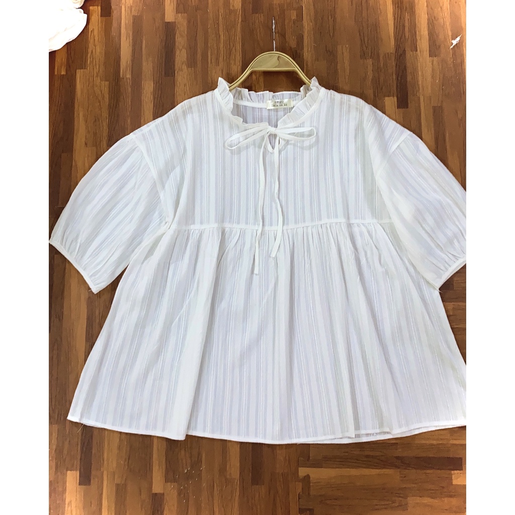 áo babydoll cổ bèo tiểu thư A256 quảng châu Thời trang Xmin huongmitxu | BigBuy360 - bigbuy360.vn