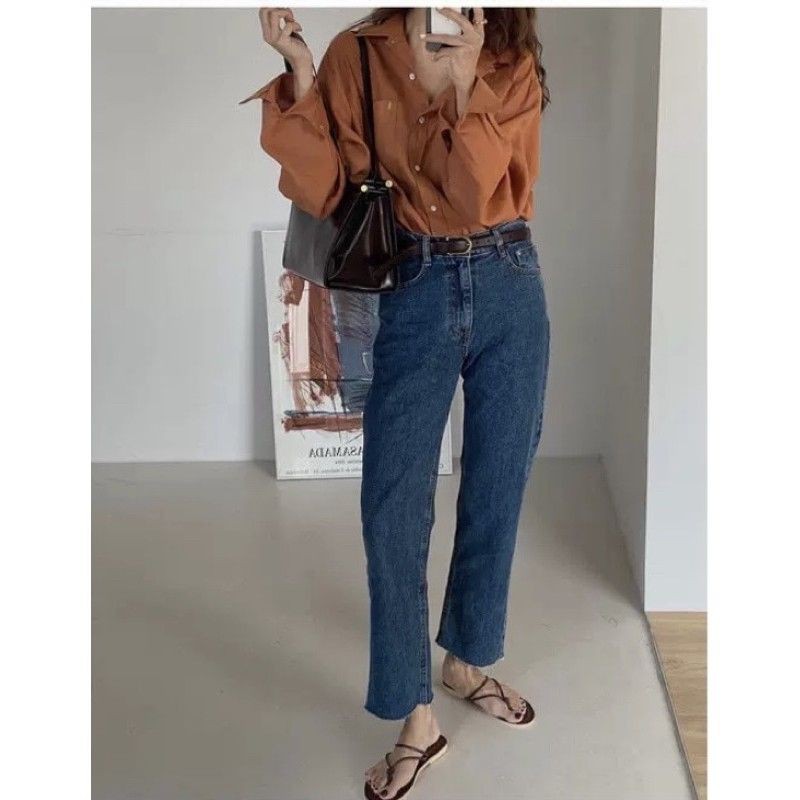 ÁO SƠ MI CAM ĐẤT BASIC