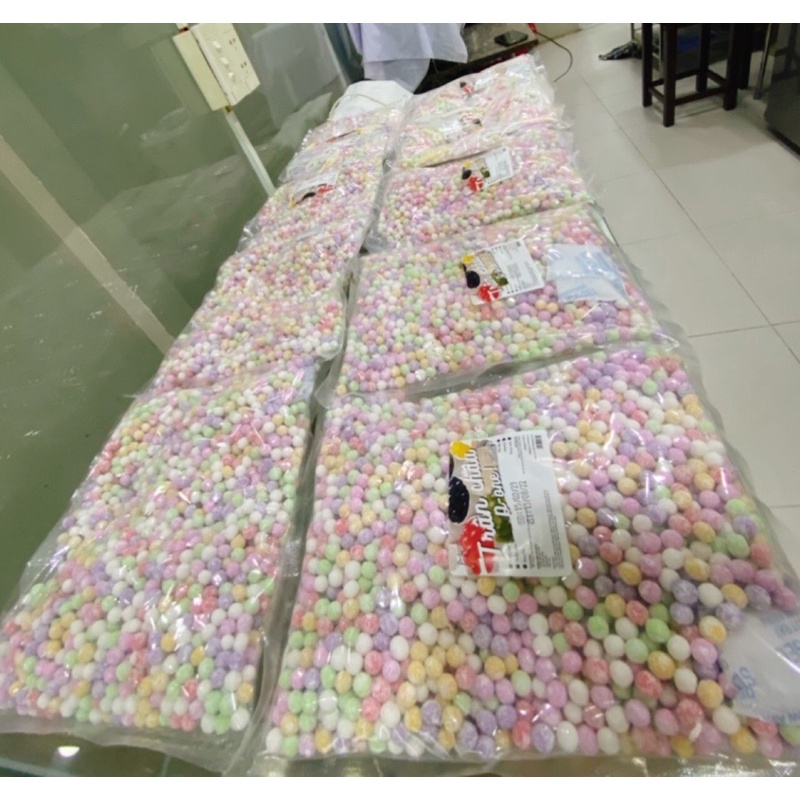 Trân châu cơm dừa ngũ sắc viên + sợi