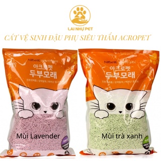 Cát đậu nành vệ sinh cho mèo acropet 5l - cát đậu phụ tofu -lai nhự pet