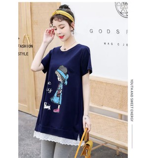 áo bầu A21 phối ren thời trang