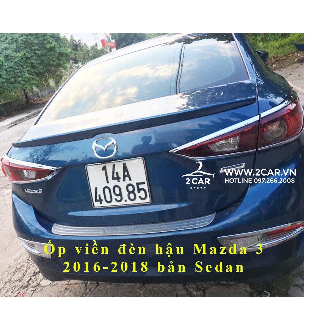 Ốp viền đèn pha + hậu xe Mazda 3 2016- 2018- 2019