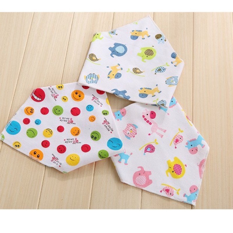 Khăn yếm tam giác cho bé MATYDO chất liệu cotton 2 lớp mềm mịn cao cấp có cúc bấm