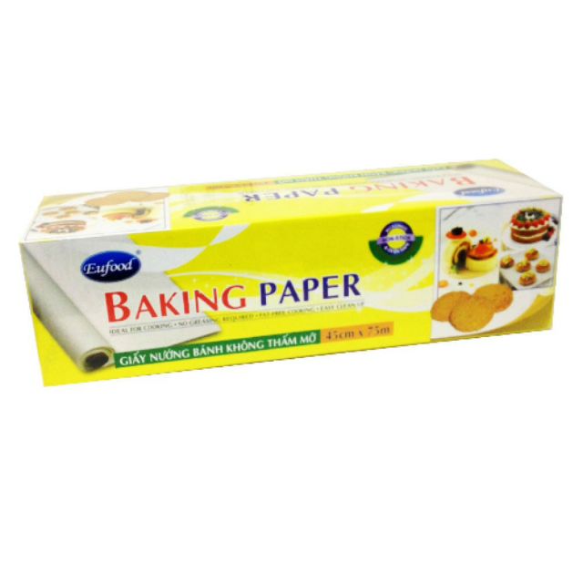 Giấy nướng bánh không thấm mỡ Baking Paper 75m